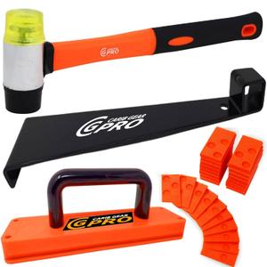 43-Piece Laminate Flooring Installation Kit Tapping Block with Handle Heavy Duty Pull Bar, Reinforced Mallet, 40 Spacers, Vinyl Plank & Wood Floor Tools, Flooring Kit for Laminate & Vinyl Planks