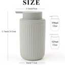 BosilunLife Grey Soap Dispenser Set - 2 Pack 12oz Ceramic Dish Soap Dispenser with Rust Proof Pump for Kitchen, Hand Soap and Lotion Set Suitable for Farmhouse Bathroom Decor