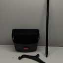 Rubbermaid Commercial Products Dustpan with Long Handle Plastic Black Compatible with Any Broom for Lobby/Restaurant/Office/Home/Dog Pooper Scooper 12.50" Wide