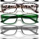 Gaoye Professional Reading Glasses for All Day - Computer Readers with Blue Light Protection - Value Pack (Clear Natural Hues)