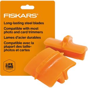 Fiskars Trimmer Cutting Replacement Blades, Trimmer Replacement Blades, Refill Blade Carriage for Personal Trimmer, Twin Pack, Orange