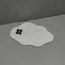 Small Decorative Tray Wood Decorative Serving Tray for Candles Perfume, Cloud Wooden Jewelry Tray Trinket Dish, Wooden Trays for Coffee Table Home Decor (White)