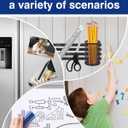 Magnetic Tape 3 Rolls 30Ft Flexible Magnet Strips with Strong Adhesive Backing (Each 10 Feet x 1/16" Thick x 1/2" Wide) Anisotropic Magnetic Roll