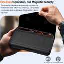 Leather Cell Phone Holster with Card Holder and Belt Clip Protective Case for iPhone Pro Max, Plus 17 16 15 14 13 12 16e, Samsung Galaxy FE, Plus S25 S24 S23 S22, L-Black