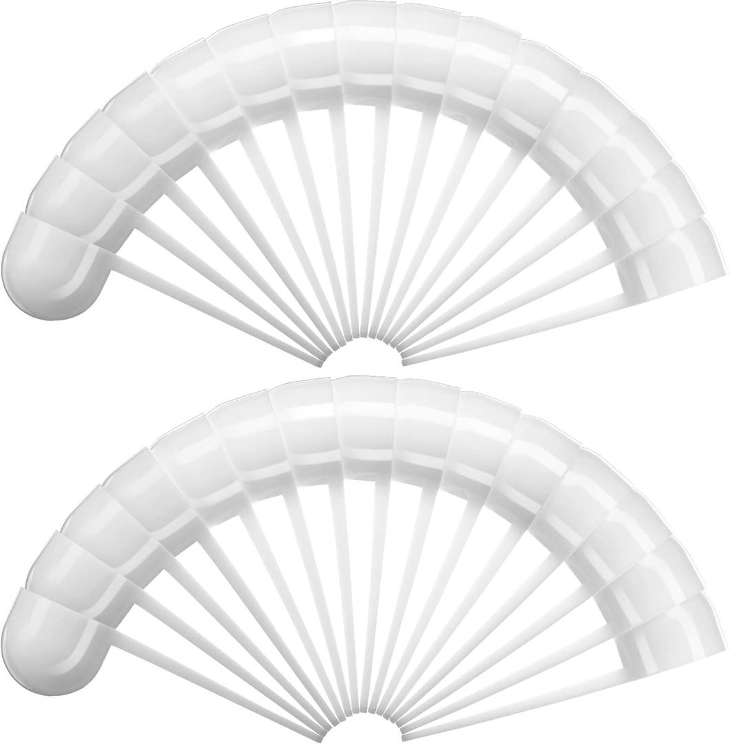 Patelai 30 Pack 15ml/15cc Plastic Tablespoon White Measuring Spoons Long Handle Tablespoon for Coffee, Pet Food, Grains, Protein, Spices and Other Dry Goods