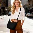 Crossbody Sling Bag for Women - Crescent Cross Body Hobo Bags Waterproof Travel Shoulder Tote HandBags (Black)