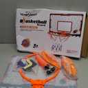 EagleStone Mini Basketball Hoop for Door & Wall, Foldable Rim with 3 Balls and Pump, Indoor Basketball Toy Game Set for Kids Adults, Bedroom Office Sports Gift