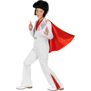 Morph Vegas Rockstar Costume For Boys, The King Halloween Costumes For Boys, Disco Costume For Kids Halloween Costumes (Small)