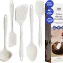 GIR 5-Piece Silicone Kitchen Utensils Set, Non-Toxic Cooking Utensils for Cooking and Baking, Heat Resistant, Food Grade, Dishwasher Safe Rubber Spatula, Ladle, Spoon - Party Confetti