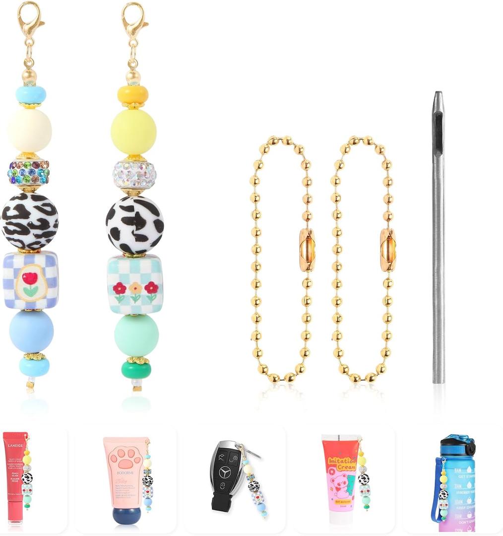 Limpskys Keychain Cap for Summer Fridays Lip Balm 0.5 oz – Lid with Key Ring & Charm, Fits Topicals 0.5 oz & e.l.f. Glow Reviver 0.52 oz Tubes – Lip Gloss Keychain (Lip Balm Not Included)