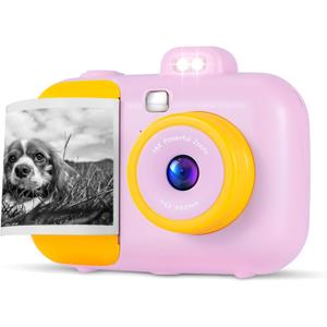 Kids Instant Camera for 3-12 Year Old Girls Boys, Kids Digital Camera Instant Print with Print Paper, Toddler Kids Toys, 4 5 6 7 8 9 10 Year Old Girl Gifts