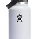 Amazon.com: Hydro Flask Water Bottle - Insulated Stainless Steel - Wide Mouth Flex Straw Lid, Non Spill, Leakproof and Refillable in 32 Oz White : Home & Kitchen