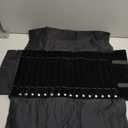 Portable Jewelry Roll Untangled Secure Necklace Travel Storage Bag Displays Holder 16 Chain (Black)