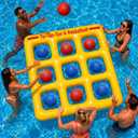 Pool Toy Games, Upgraded Tic-Tac-Toe & Basketball, Inflatable Anti-Wind Pool Games with 10 Basketball (5 Red & 5 Blue) – Pool Games for Adults Kids Teens& Family, Outdoor Summer Water Pool Party Toys