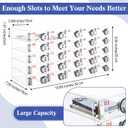 Reallnaive 25 Slots Cell Phone Locker Box with Combination Lock, Clear Acrylic Cell Phone Storage Cabinet Bin, Wall Mounted, for Classroom School Students Office Factory Employees