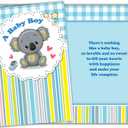 New Baby Boy Card - Made in USA - Perfect Size: Opens to a generous 10 7.75- Cute! - 96276