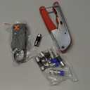 mxuteuk RG59 RG6 Coax Cable Crimper Tool Coaxial Compression Tool Fitting Wire Stripper With 5PCS F Type RG6 Compression Connectors