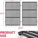 GGC 19.5" Grill Grates for Weber Genesis 300 Series, 7524/7528 Grill Parts Replacement for Weber E-310, E-320, E-330, S-310, S-320, S330, EP-310, EP-320, EP-330, 2 PCS Cast Iron Cooking Grid