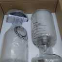 LIROUVET 2 Pack Pendant Light Fixtures, Modern Dual Glass Pendant Lights, Brushed Nickel Hanging Light with Clear and Milk Glass, Pendant Lights Kitchen Island for Dining Room PL02BN-2PK