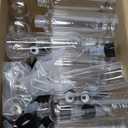 32 Pack 4oz Boston Dispensing Bottle Empty Round LDPE Plastic Squeeze Dropper Bottles Squeeze Bottle with Twist Top Cap for Liquids Oils Art Crafts Kitchen Household