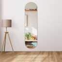 Mirrors Wall Full Length, 12x12in 4pcs Kids Acrylic Mirror Stickers, Full Body Length Mirrors for Walls, Wall-Mounted Stick On Frameless for Mirror, Mirror Stickers for Makeup Workout Gym Hallway Dorm