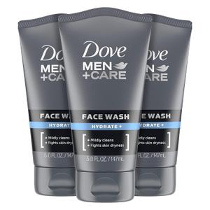 DOVE MEN + CARE Face Wash Hydrate Plus Skin Care, 5 Oz (Pack of 3)