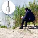 Beach Umbrella Sand Anchor with 3 Nails, Metal Sun Umbrella Holder, Outdoor Umbrella Stand Steel Anchor for Beach Grass Sand, Suitable for Umbrella Under 1.18 inches