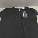 PRETTYGARDEN Women's Tops 2026 Casual Summer Round Neck Short Sleeve Basic Pleated Loose Fit Blouses Plain Tunic Shirts (X-Large, Black)