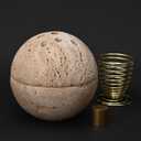 Handmade Travertine Stone Incense Resin Burner Holder Natural Stone Incense Burner with Brass Insert for Home Decor & Relaxation