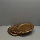 Mifoci Antique Gold Charger Plates Set of 12 Plastic Gold Chargers for Dinner Plates Decorative 13" Round Plate Bulk with Embossed Rim for Dinner, Party, Wedding(Classic)