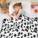 yescool Weighted Blanket 5 Pounds Cooling Weighted Lap Blanket, Cow Print Heavy Blankets, Comfortable Weighted Throw Blanket Gift for 40-60lbs, 36"x48"