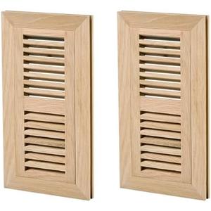 Homewell 2 Pcs Pack White Oak Wood Floor Register, Flush Mount Vent, 4x10 Inch, No Damper, Unfinished