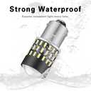 Xenon White 1156 BA15S 1095 7506 LED Bulbs Extremely Bright 3014SMD 54-EX Chipsets with Lens Projector for Backup Lights, Tail Lights, Brake Lights, Reverse Lights, 12-24V(Pack of 2)