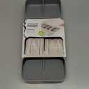 Joseph Joseph DrawerStore Compact Utensil Organizer For Kitchen Drawer Silverware, Flatware Tray, Grey (15.6" x 6.9" x 2.2")
