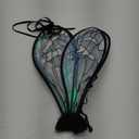 Halloween Fairy Wings for Women & Girls - Sparkling Elf & Angel Wings for Christmas (Black)