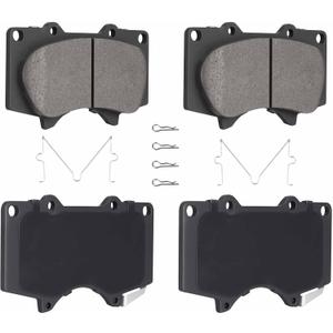 Front Ceramic Disc Brake Pads Set for Toyota 4Runner 2003-2023, Tacoma 2005-2023, Tundra 2000-2006, FJ Cruiser 2007-2014, Sequoia 2001-2007, for Lexus GX460 GX470 4PCS(With Hardware)