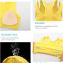 RUNNING GIRL Sports Bras for Women High Support,Seamless Ribbed Longline High Neck Sports Bra Racerback Padded Crop Top Yoga (XL)