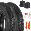 2-Pack 26x4.0 Fat Bike Tire, 26 Inch Mountain Bike Tires & Tubes Set, Folding Replacement Bicycle Tires with Tire Levers for Off-Road Bike and Ebike