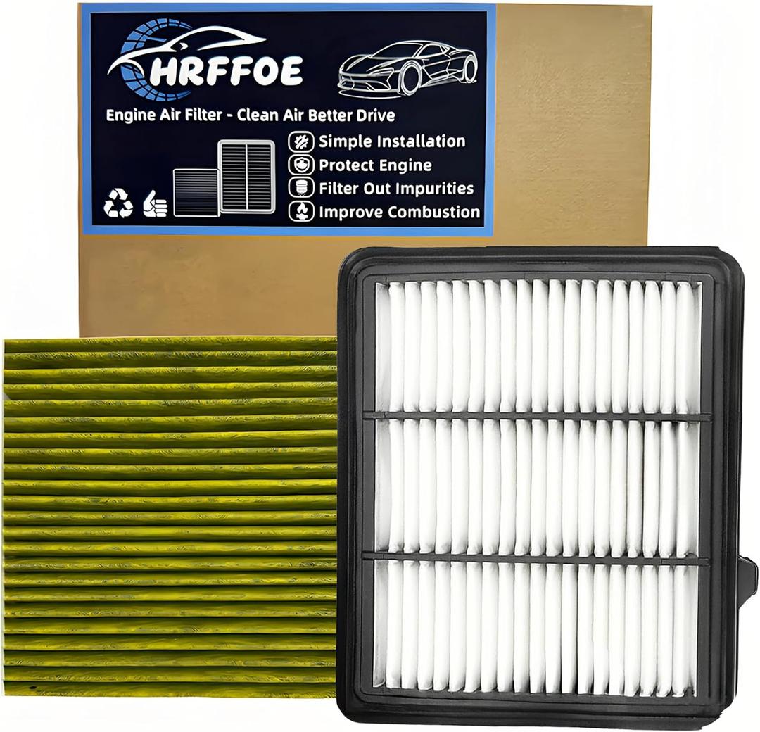 17220-6A0-A00 Engine Cabin Air Filter Kit Fit for Honda Accord 1.5L 2018-2022, Gas Only, Replace 80292-SDA-A01, 80292-SDA-407, CA12290, CF10134