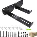 Soundbar Wall Mount Bracket Universal Speaker Mounting [ MAX 38LBS] Depth Adjustable (3.3"-6.5") for Samsung, Vizio, LG, Sony, JBL, Bose, and More Sound Bar Mounts Under TV Soundbar Shelf