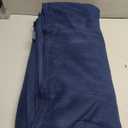 Berkshire Blanket Microfleece Queen Size Bed Blanket Navy, Lightweight Soft Breathable Plush Micro Fleece Blanket for Bed Couch Sofa, 90x90 Inches