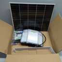 intelamp Solar Flood Lights Outdoor Waterproof, 20000mAh 4000LM Linkable Dual Motion Sensor Security Floodlight Exterior with Remote 16.4 FT Cable, 2-12H Dusk to Dawn Spots Lighting Outside (Large)