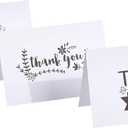 Amazon Basics Thank You Cards and Envelopes, Black and White, 4" x 6", 48 Count
