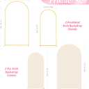 Wokceer Wedding Arch Backdrop Stand and Cover Set of 2 Metal Arch Stand with Arch Cover Beige 7.2FT, 6FT for Birthday Party Wedding Ceremony Bridal Baby Shower Event Decor