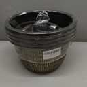 8 Inch Plant Pots, 4 Pack Flower Pot Outdoor with Drainage Holes & Trays, Retro Antique Imitation Decorative Garden Plastic Planters Pots for Plants Indoor Sets for Houseplants