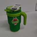 REDUCE 14 Oz Coldee Kids Tumbler with Lid and Straw - Coldee Insulated Travel Mug - Spill-Proof, Sweatproof Stainless Steel, BPA-Free - Includes Handle, Reusable Silicone Straw - Clover Green
(Stickers Inside)