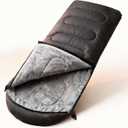 FARLAND Sleeping Bag for Adults, Cold Weather & Warm Plush Fleece-Lined Interior - Portable Waterproof Windproof with Compression Sack for Camping Hiking Traveling Indoor & Outdoor (Dark Grey)