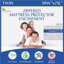 Twin Size Zippered Bed Bug Mattress Protector Waterproof Encasement Hypoallergenic Premium Bedbug Cover White