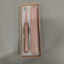 Aquasonic Icon ADAAccepted Rechargeable Toothbrush | Magnetic Holder & Slim Travel Case | 2 Brushing Modes & Smart Timers | Gentle MicroVibrations (Blush)