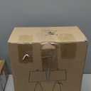 Boho Table Lamp Set of 2, 27" Handwoven Rattan Lamps with Fabric Shade, Bohemian Farmhouse Bedside Lamp Modern Wicker Lamps with Rotary Switch for Bedroom Living Room Nightstands Dorm Farmhouse Decor (Rattan Dark Brown)